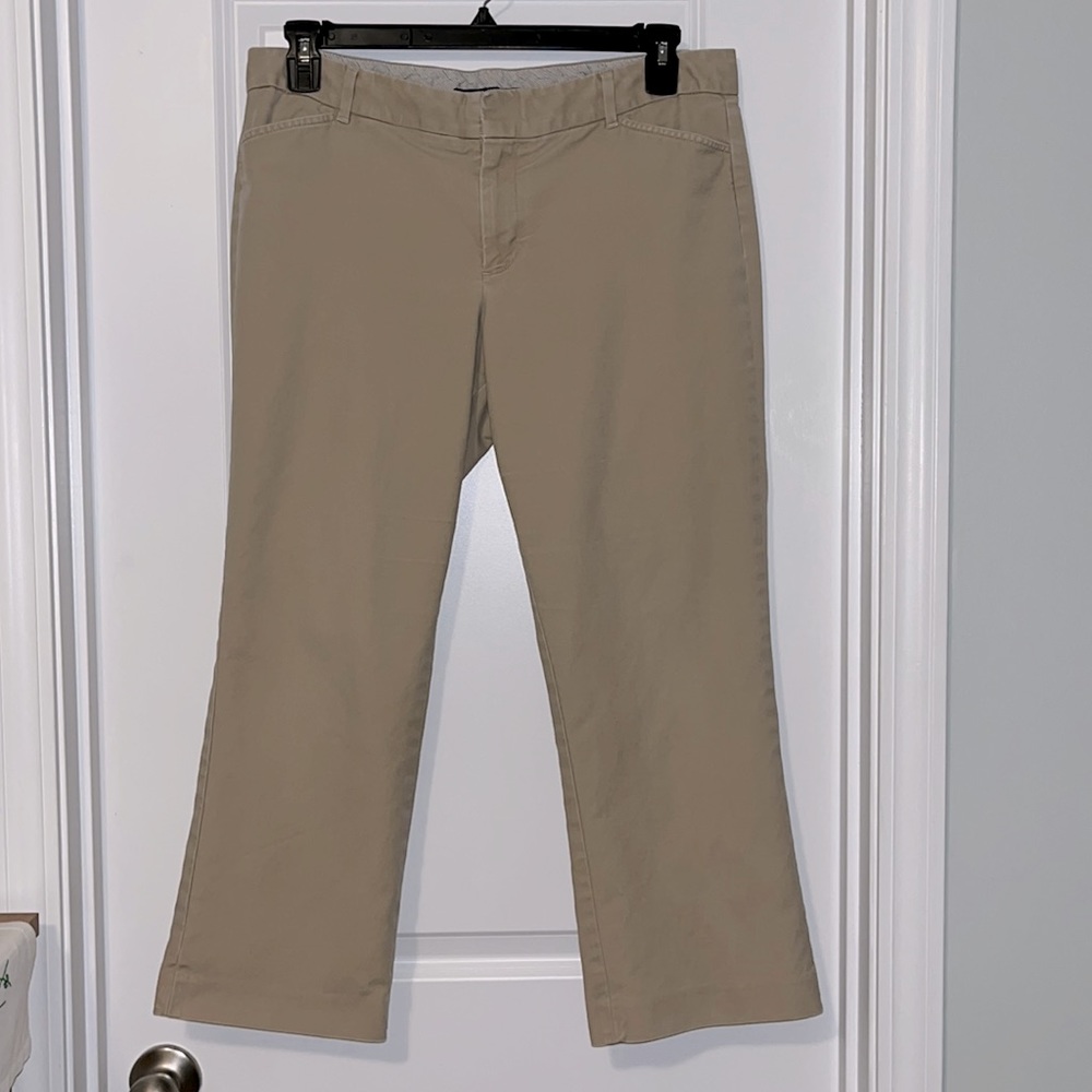 GAP Women's Cropped Ankle Pants in Khaki